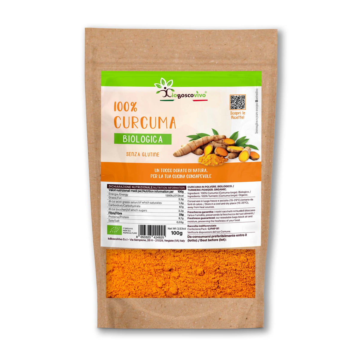 100% Curcuma in polvere BIO - 100g-0
