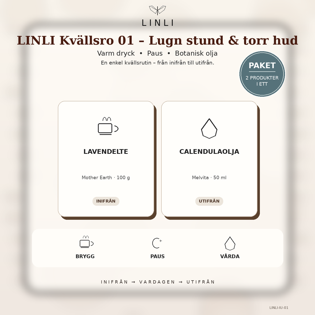LINLI Kvällsro 01 – Lugn stund & torr hud